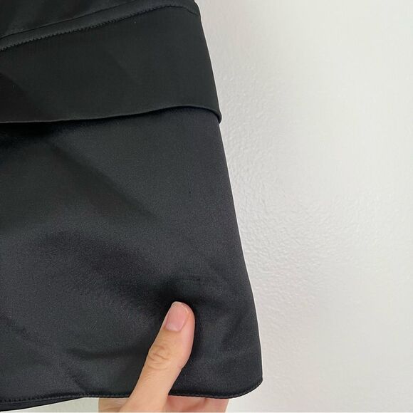 Zara Black Satin Effect Cargo Mini Skirt NEW Size Medium - Picture 7 of 8